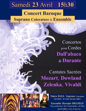 Affiche de Concert Baroque pour Soprano Colorature & Ensemble