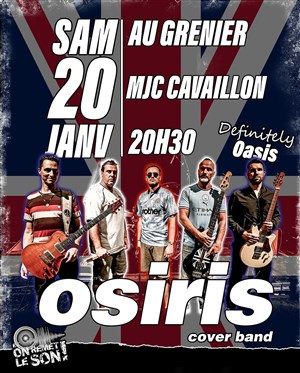Affiche de Osiris cover band Oasis