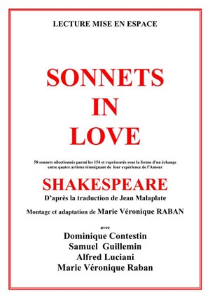 Affiche de Sonnets in love, lecture | Intégrale Shakespeare