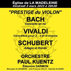 Affiche de Orchestre Paul Kuentz : Prestige du violon