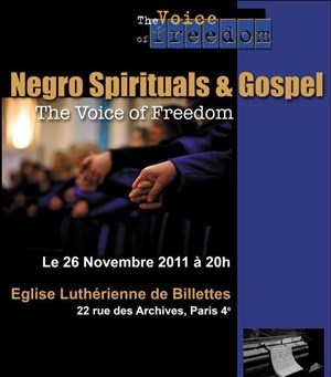 Affiche de The Voice of Freedom à l'Eglise des Billettes