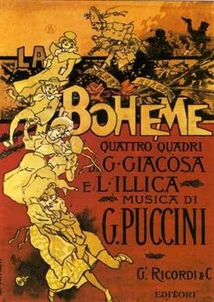 Affiche de La Bohème de Puccini