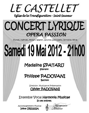 Affiche de Concert lyrique - Opéra Passion