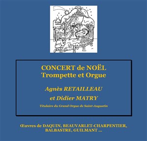 Affiche de Noël en trompette et orgue