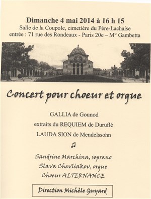 Affiche de Concert choeur et orgue
