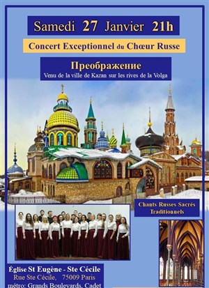 Affiche de Concert Exceptionnel du Choeur Russe