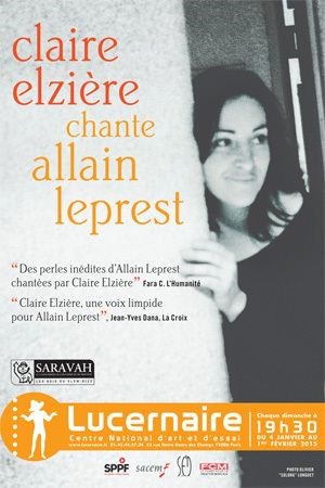 Affiche de Claire Elzière chante Allain Leprest