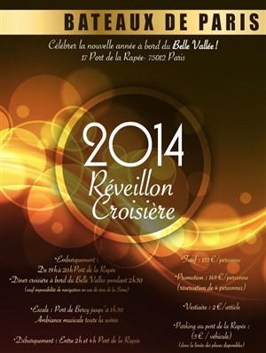Affiche de Nouvel an 2014 à bord du Belle Vallée