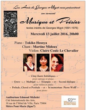 Affiche de Musique et Poésies