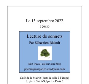 Affiche de Lecture de sonnets