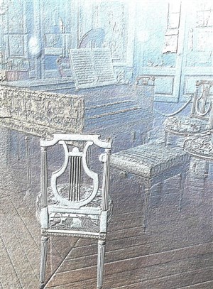Affiche de J.S.Bach et sa Bibliothèque
