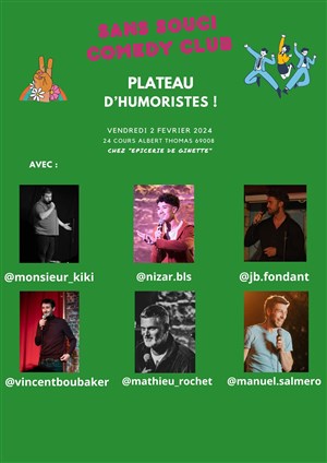 Affiche de Sans Souci Comedy Club : Plateau d'humoristes !
