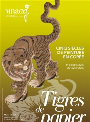 Affiche de Visite guidée : Tigres de papier, cinq siècles de peinture en Corée, au musée Guimet | par Céline Parant