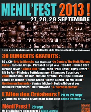 Affiche de Menil'Fest 2013 !