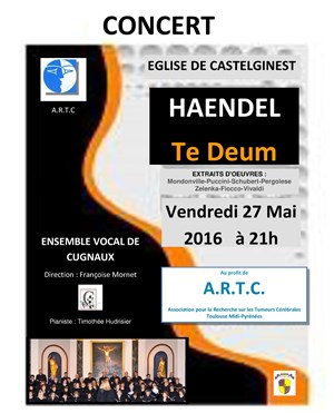 Affiche de Concert Te Deum d'Haendel