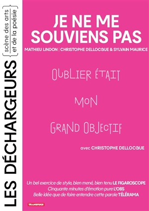 Affiche de Je ne me souviens pas