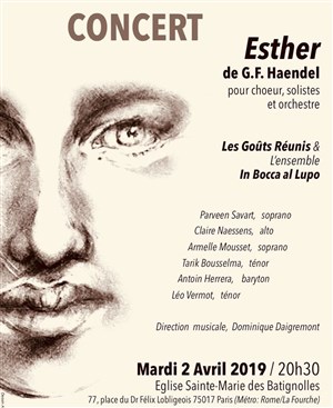 Affiche de Esther : oratorio de G.F. Haendel