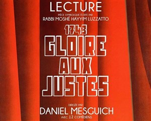 Affiche de Gloire aux justes | par Daniel Mesguich