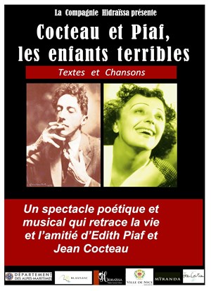 Affiche de Cocteau et Piaf, les enfants terribles