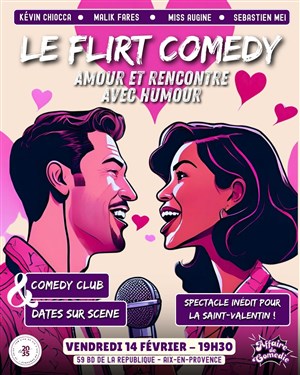 Affiche de Flirt Comedy chez Rue Piétonne