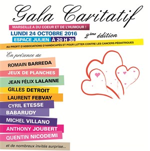 Affiche de Gala caritatif Marseille a du coeur et de l 'humour