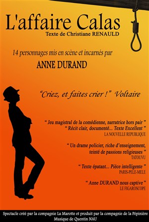 Affiche de Anne Durand dans L'affaire Calas : criez, et faites crier !
