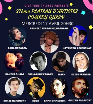 Affiche de 37ème Plateau d'Artistes Comedy Queen