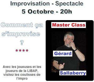 Affiche de Spectacle d'Improvisation : Master Class Gérard Sallaberry