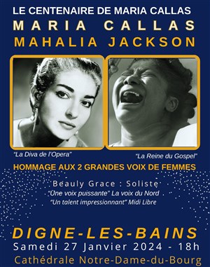 Affiche de Tribute Maria Callas & Mahalia Jackson | Centenaire Maria Callas