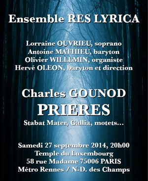 Affiche de Charles Gounod, prières...