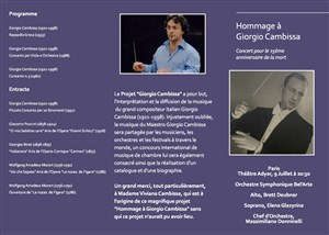 Affiche de Hommage à Giorgio Cambissa