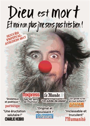 Affiche de Dieu est mort. Et moi non plus j'me sens pas très bien !