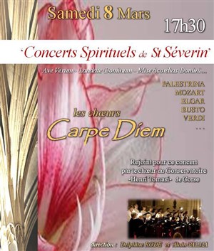 Affiche de Concerts Spirituels de St Séverin