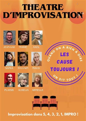 Affiche de Les Cause Toujours | Théâtre d'improvisation
