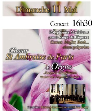 Affiche de Polyphonies Mariales et pour le temps de Pâques