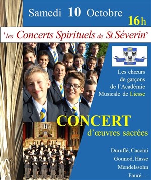 Affiche de Les choeurs de garçons de l'Académie Maîtrisienne de Liesse