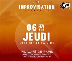 Affiche de 4x4 d'improvisation la Ludi-idf / Lide de Cergy