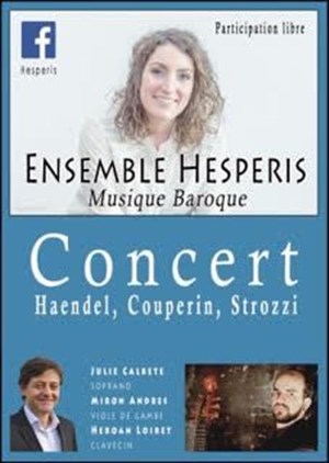 Affiche de Concert de l'Ensemble Hesperis autour de compositeurs phares de la musique baroque