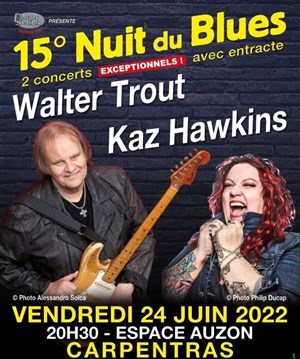 Affiche de 15e Nuit du Blues : Kaz Hawkins / Walter Trout