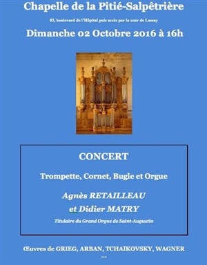 Affiche de Trompette, bugle, cornet et orgue à la Salpêtrière