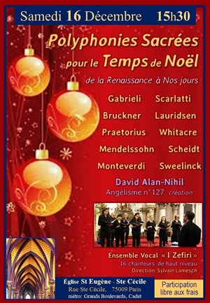 Affiche de Choeur : Polyphonies Sacrées pour le Temps de Noël