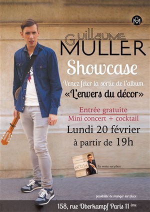 Affiche de Showcase Guillaume Muller + Cocktail