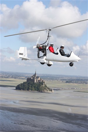 Affiche de Survol du Mont Saint Michel et de sa baie en Gyrocoptère