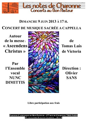 Affiche de Nunc Dimittis | Musique sacrée a cappella