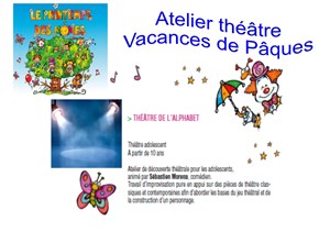 Affiche de Stage découverte théâtrale pour adolescents