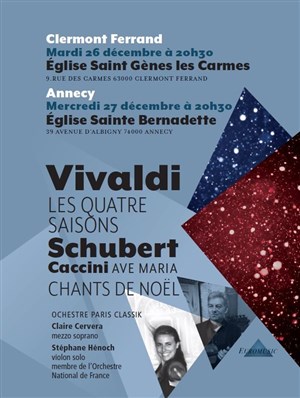 Affiche de Vivaldi, Schubert & Caccini | à Clermont Ferrand