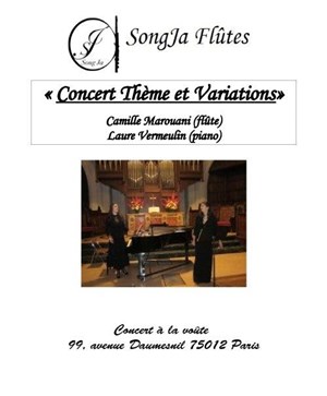 Affiche de Camille Marouani & Laure Vermeulin | Duo flûte-piano