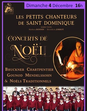 Affiche de Concert de Noël des Petits Chanteurs de St Dominique