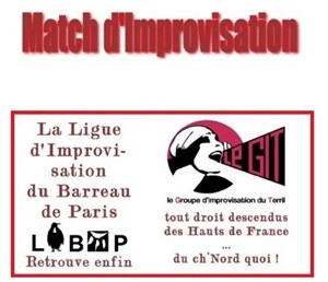 Affiche de Match d'Improvisation théâtrale Git & Libap