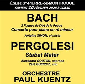 Affiche de Orchestre Paul Kuentz : Bach Pergolesi